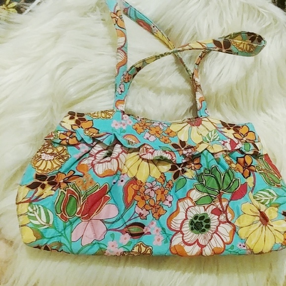 Vera Bradley Handbags - Vera Bradley turquoise sateen purse